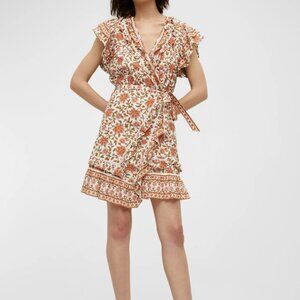 Veronica Beard ,Mikhail Floral Mini Wrap Dress, Sz 10